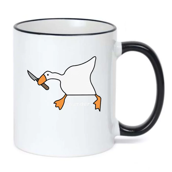 Funny Goose Murder Black Color Changing Mug