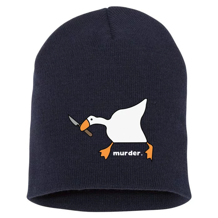 Funny Goose Murder Short Acrylic Beanie