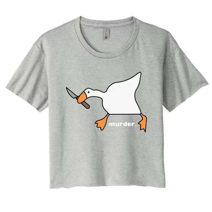 Funny Goose Murder Women's Crop Top Tee