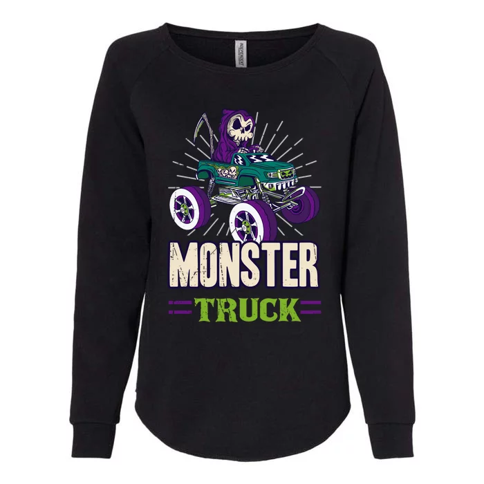 Funny Gangster Monster Truck For Cool Gift Womens California Wash Sweatshirt