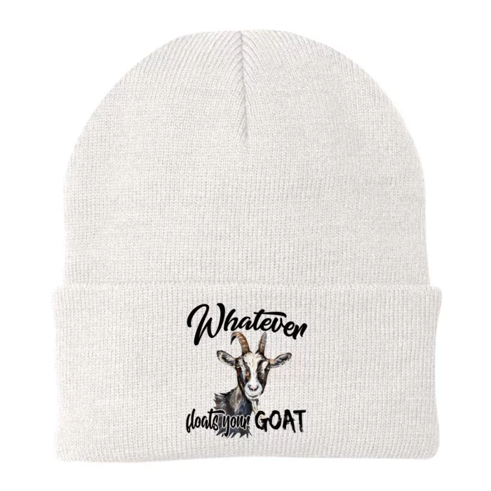 Funny Goat Mom Whatever Floats Your Goat Farming Mom Gift Knit Cap Winter Beanie