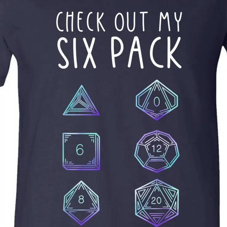 Funny Gamer Nerdy Gamer Check Out Six Pack V-Neck T-Shirt