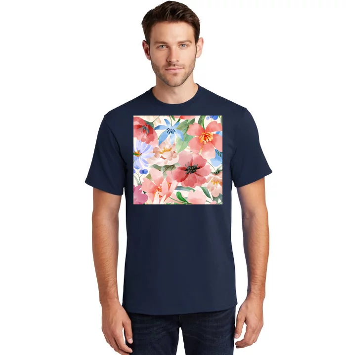 Flower Garden Nature Pattern Tall T-Shirt