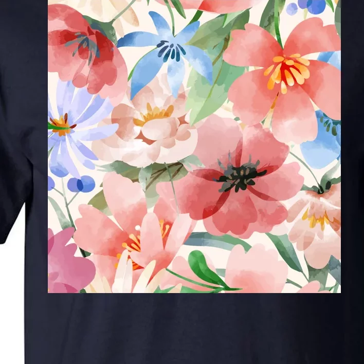 Flower Garden Nature Pattern Tall T-Shirt