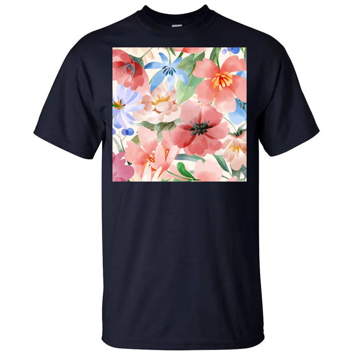 Flower Garden Nature Pattern Tall T-Shirt