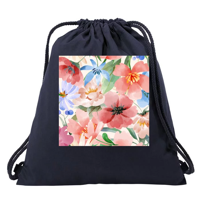 Flower Garden Nature Pattern Drawstring Bag