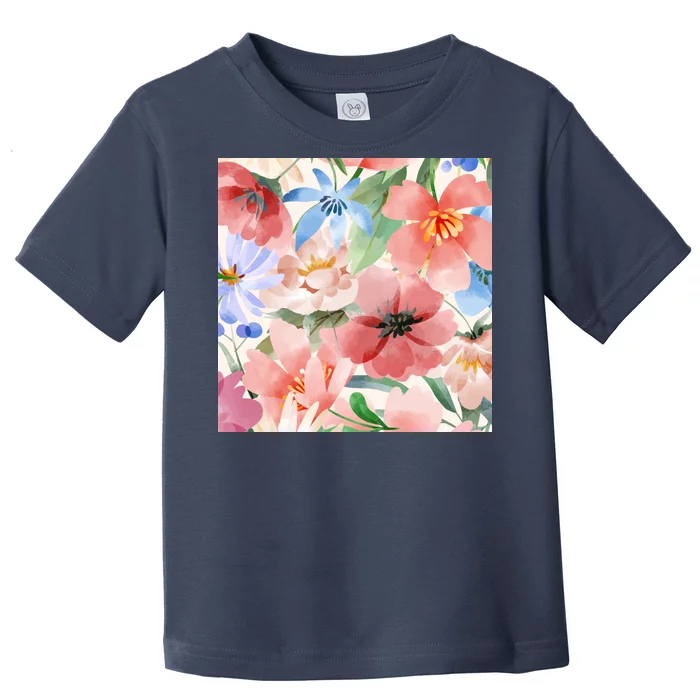 Flower Garden Nature Pattern Toddler T-Shirt