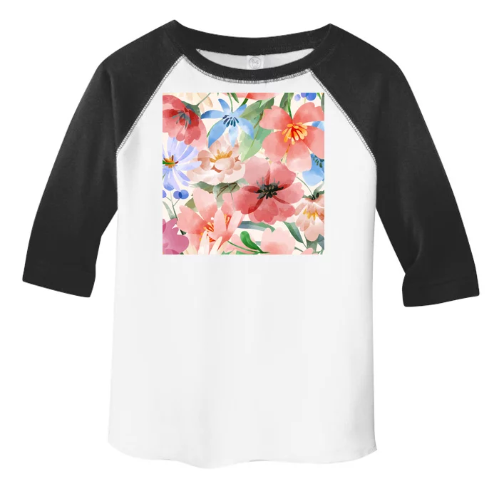 Flower Garden Nature Pattern Toddler Fine Jersey T-Shirt