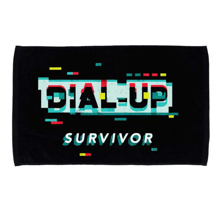 Funny Geek Nerd DialUp Survivor, Vintage Internet Microfiber Hand Towel