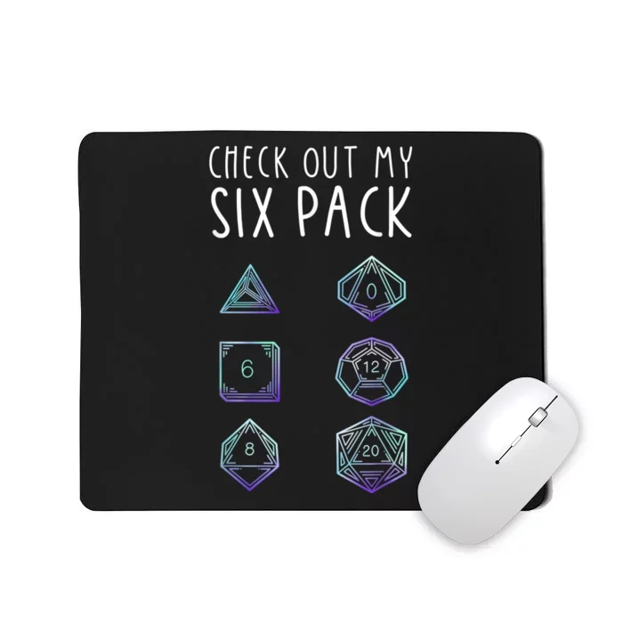 Funny Gamer , Nerdy Gamer Tee, Check Out Six Pack Mousepad