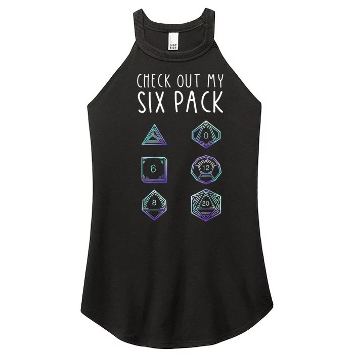 Funny Gamer , Nerdy Gamer Tee, Check Out Six Pack Women’s Perfect Tri Rocker Tank