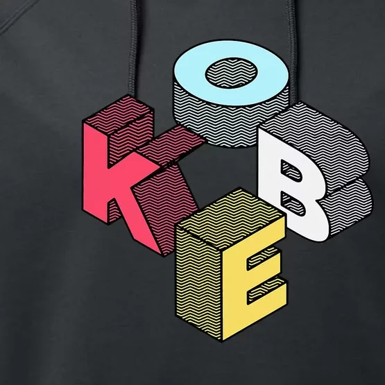 First Given Name Retro Isometric Block Letters Performance Fleece Hoodie