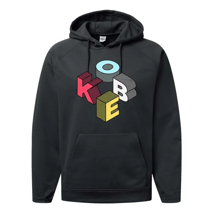 First Given Name Retro Isometric Block Letters Performance Fleece Hoodie