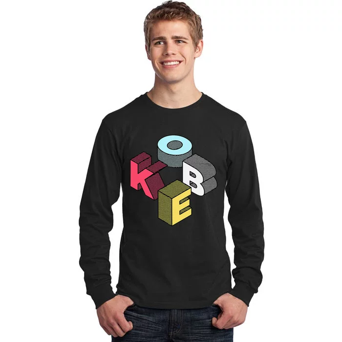 First Given Name Retro Isometric Block Letters Tall Long Sleeve T-Shirt