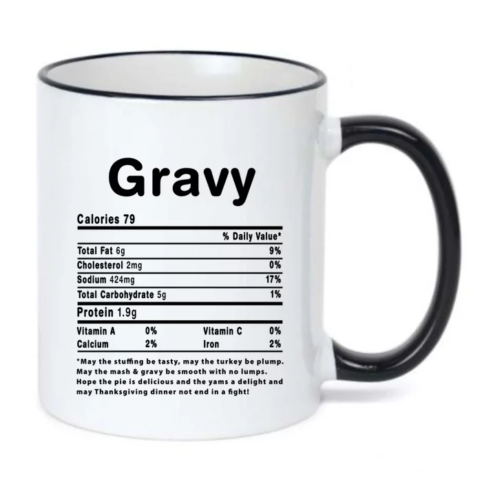 Funny Gravy Nutrition Thanksgiving Costume Cute Gift Black Color Changing Mug