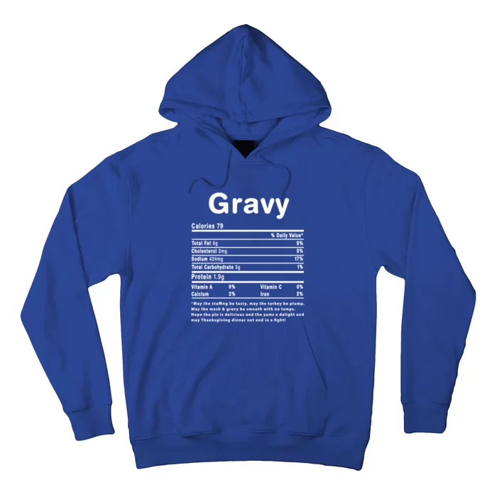 Funny Gravy Nutrition Thanksgiving Costume Cute Gift Hoodie