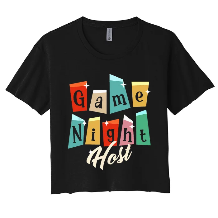 Family Game Night Game Night Host Women's Crop Top Tee