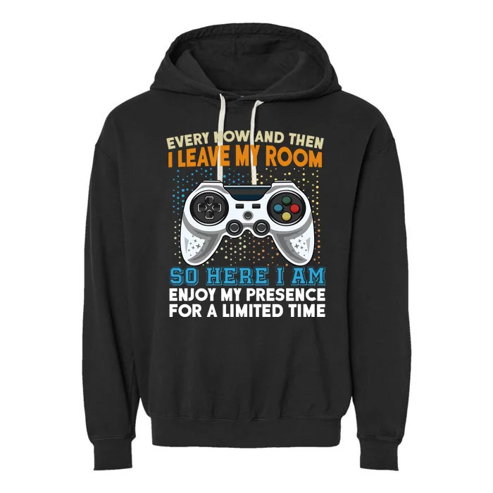 Funny Gamer Nerd Gaming Garment-Dyed Fleece Hoodie