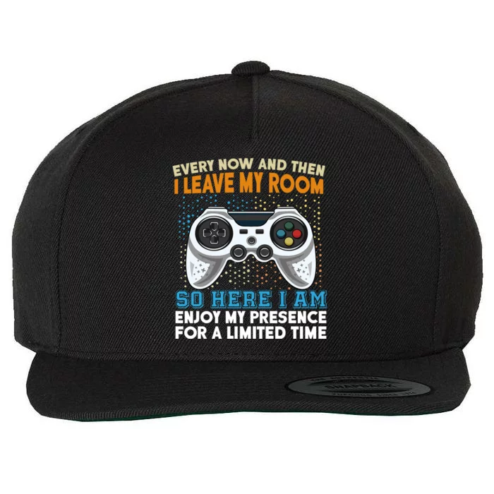 Funny Gamer Nerd Gaming Wool Snapback Cap