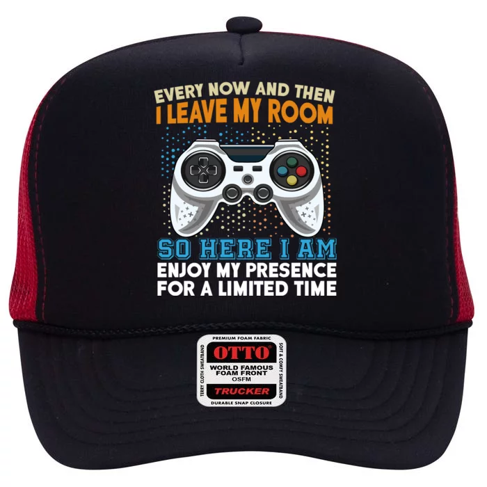 Funny Gamer Nerd Gaming High Crown Mesh Trucker Hat