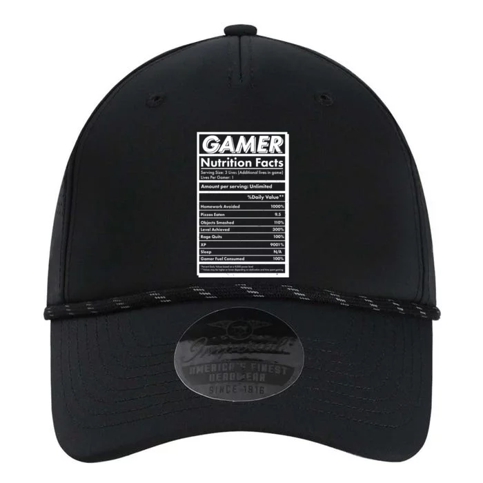 Funny Gamer Nutrition Facts Performance The Dyno Cap