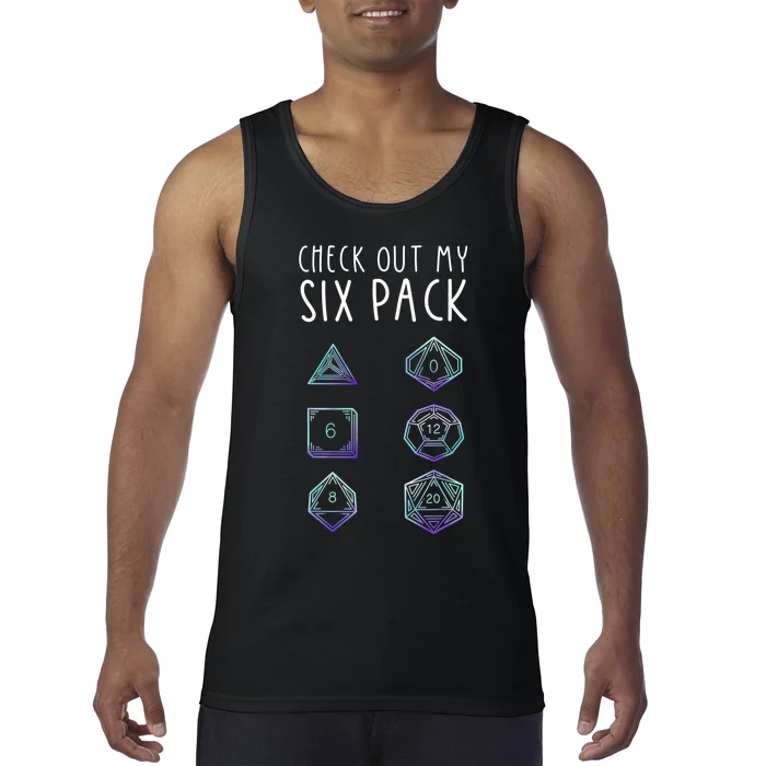 Funny Gamer Nerdy Gamer Check Out Six Pack Tank Top