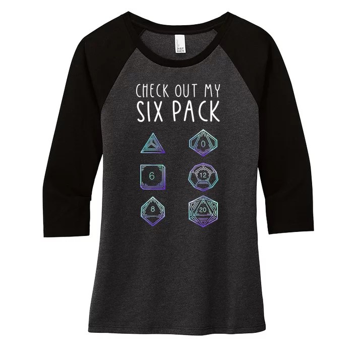 Funny Gamer Nerdy Gamer Check Out Six Pack Women's Tri-Blend 3/4-Sleeve Raglan Shirt