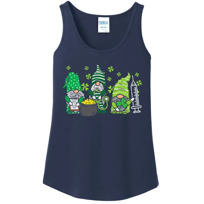 Funny Gnome Nurses Saint Pattys Scrub Nurse St Patricks Day Women Ladies Essential Tank