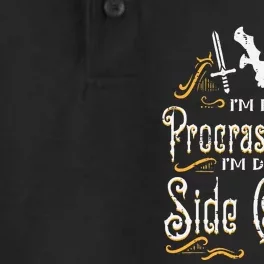 FunnyRPG Gamer Not Procrastinating Side Quest Dry Zone Grid Performance Polo