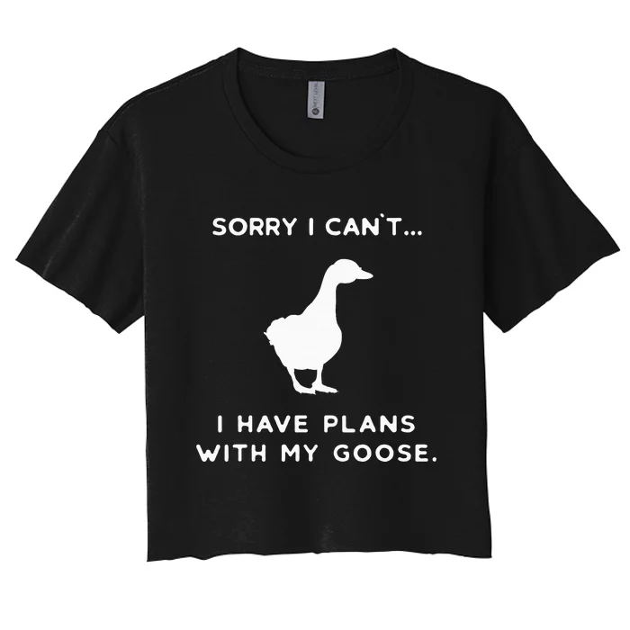 Funny Goose Outfit Geese Poultry Farm Xmas Party Christmas Women's Crop Top Tee