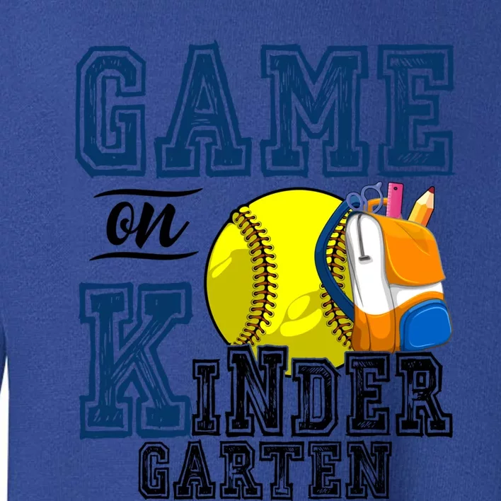 Funny Games On Kindergarten Softball Fan First Day Of School Gift Toddler Sweatshirt