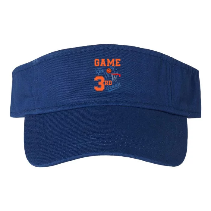 Funny Games On Third Grade Basketball Back To School Gift Valucap Bio-Washed Visor