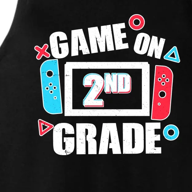 Funny Game On 2nd Second Grade Ladies Tri-Blend Wicking Tank