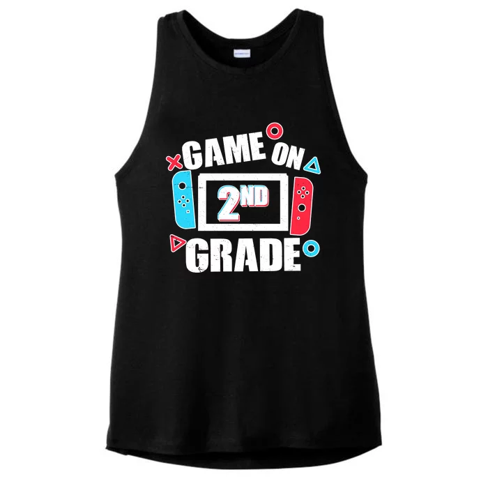 Funny Game On 2nd Second Grade Ladies Tri-Blend Wicking Tank