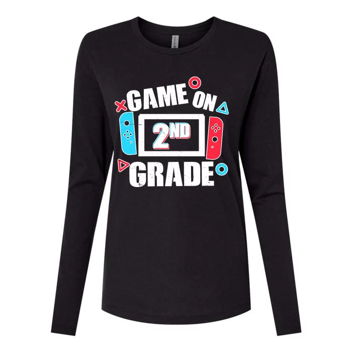 Funny Game On 2nd Second Grade Womens Cotton Relaxed Long Sleeve T-Shirt