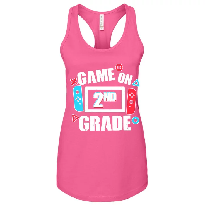 Funny Game On 2nd Second Grade Women's Racerback Tank