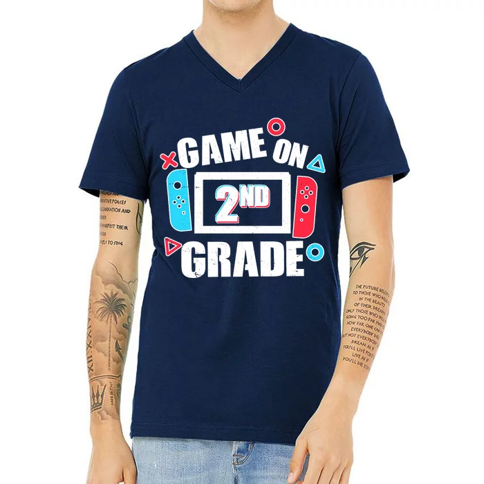 Funny Game On 2nd Second Grade V-Neck T-Shirt