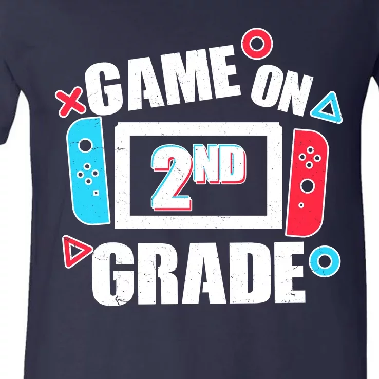 Funny Game On 2nd Second Grade V-Neck T-Shirt