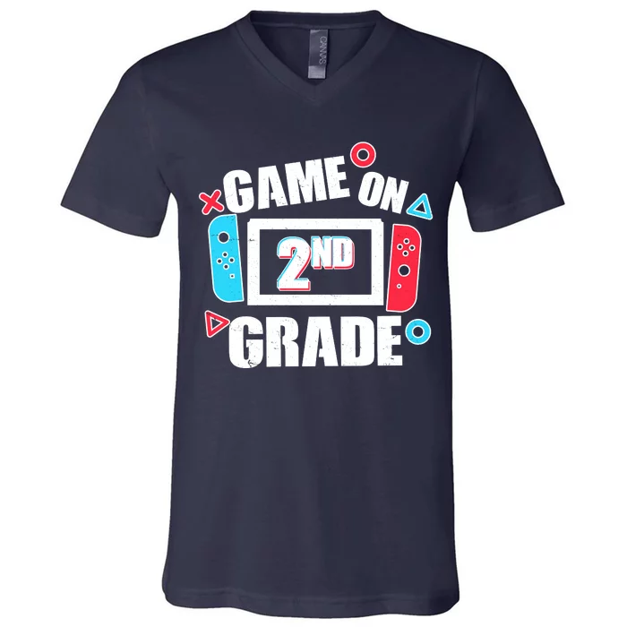 Funny Game On 2nd Second Grade V-Neck T-Shirt