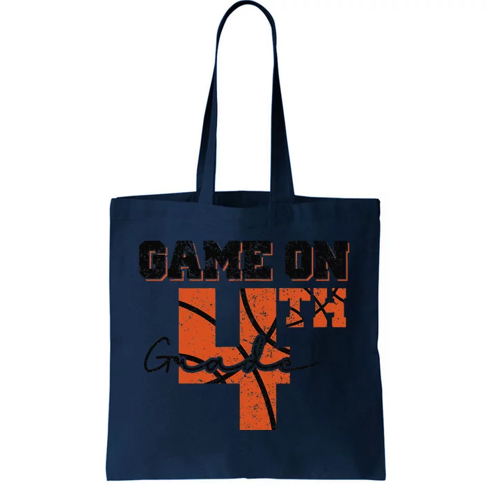 Funny Game On 4th Grade Basketball First Day Of School Tote Bag