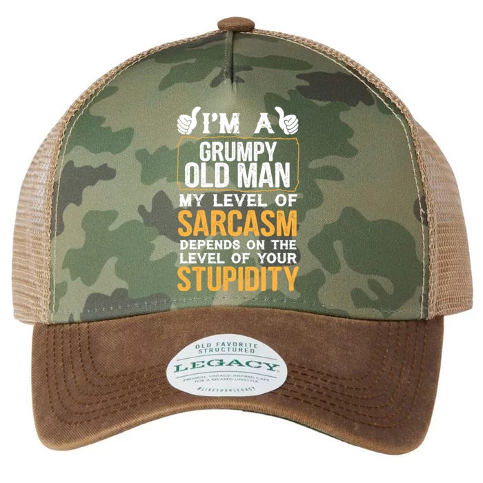 Funny Grumpy Old Man Sarcasm Tees Dad Grandpa Gift Legacy Tie Dye Trucker Hat