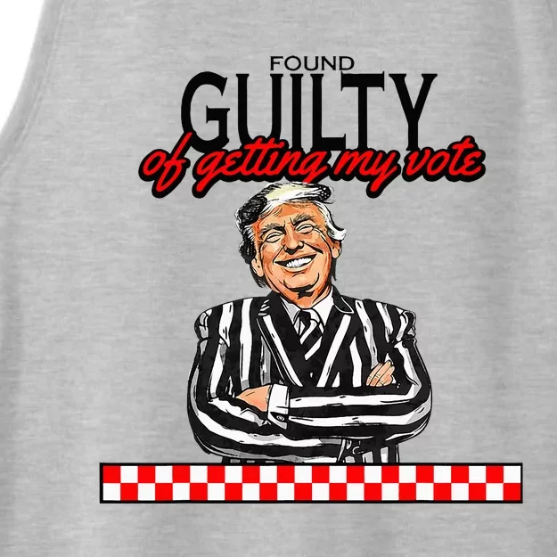 Found Guilty Of Getting My Vote Trump 2024 Ladies Tri-Blend Wicking Tank