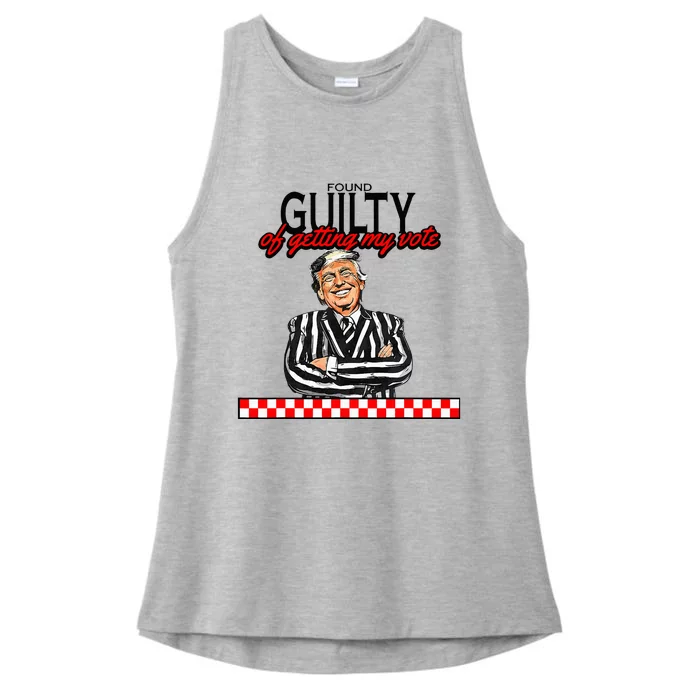 Found Guilty Of Getting My Vote Trump 2024 Ladies Tri-Blend Wicking Tank