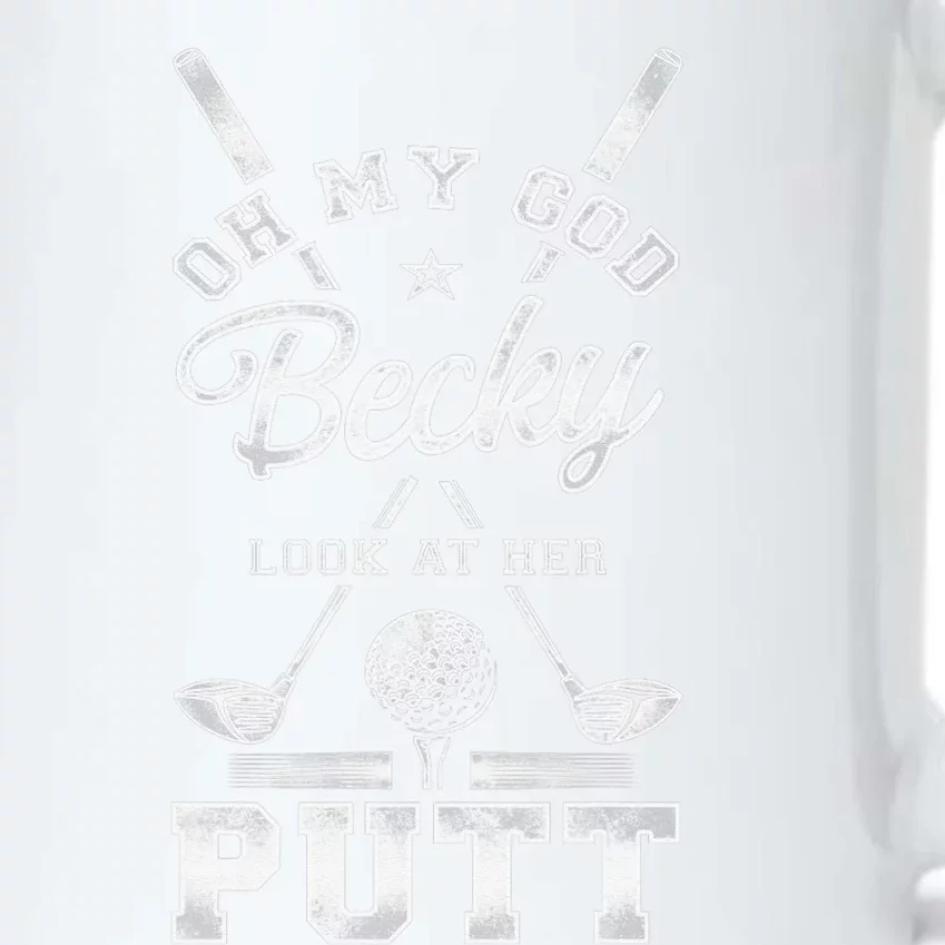 Funny Golf Oh My God Becky Look At Her Putt Black Color Changing Mug