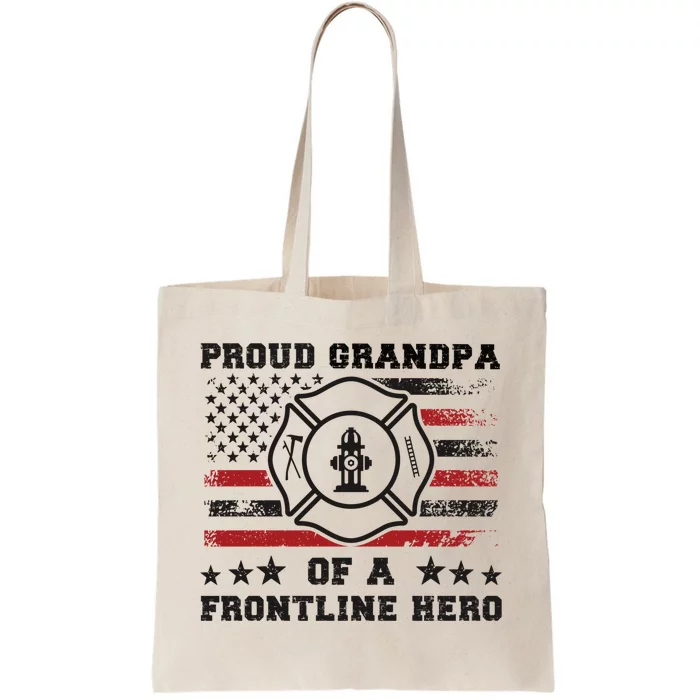 Firefighter Grandpa Of A Hero Firefighter Grandfather Cool Gift Tote Bag