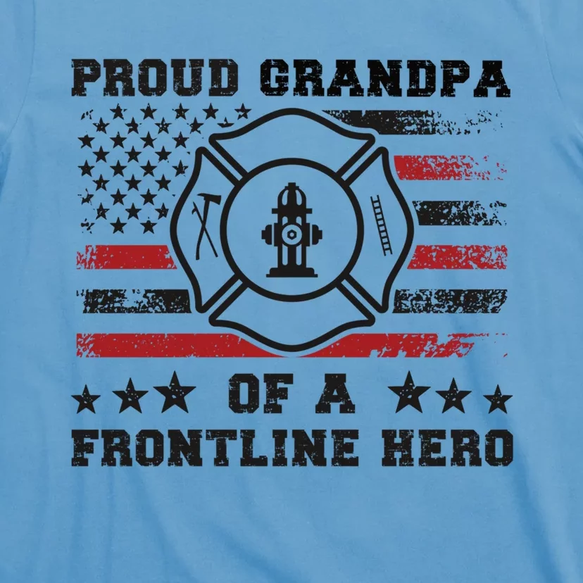 Firefighter Grandpa Of A Hero Firefighter Grandfather Cool Gift T-Shirt