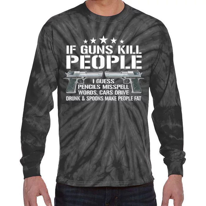 Funny Gun Owner 2nd Amendment Humor Gift Gun Rights Pro Gun Tie-Dye Long Sleeve Shirt