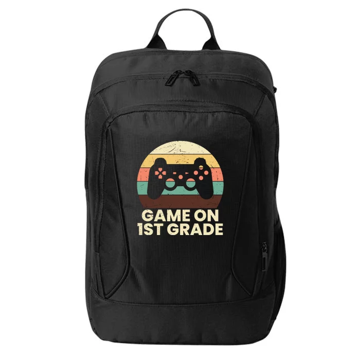 Funny Game On 1st Grade Vintage Back To School City Backpack