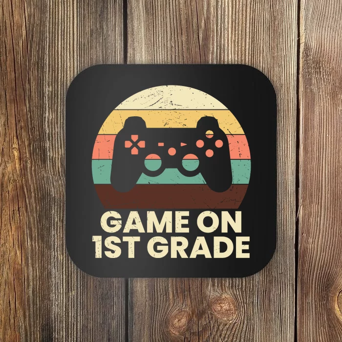 Funny Game On 1st Grade Vintage Back To School Coaster