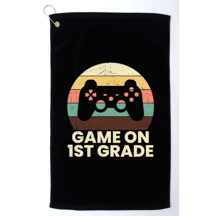 Funny Game On 1st Grade Vintage Back To School Platinum Collection Golf Towel